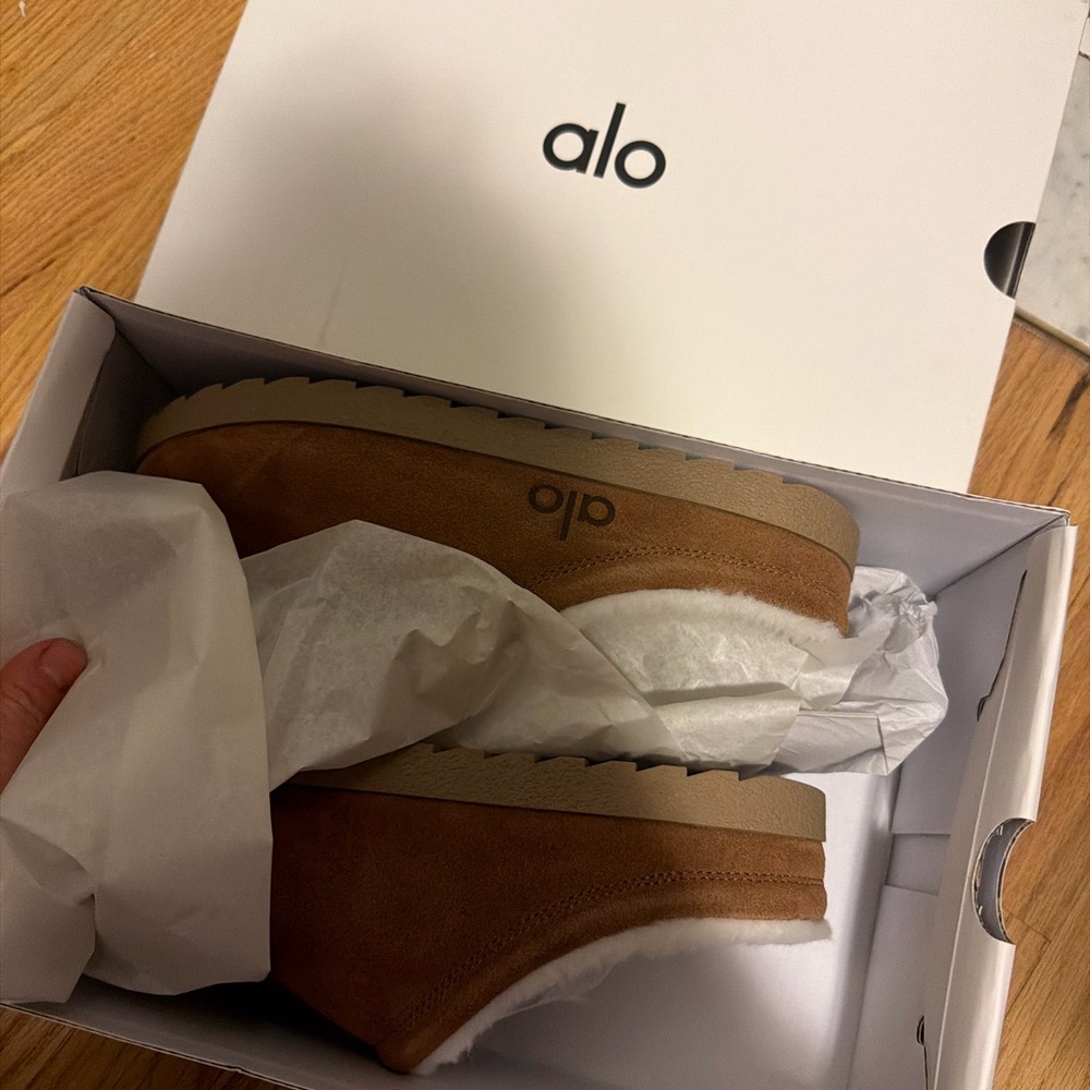 ALO Yoga Tan Suede Slip-Ons - Picture 8 of 8
